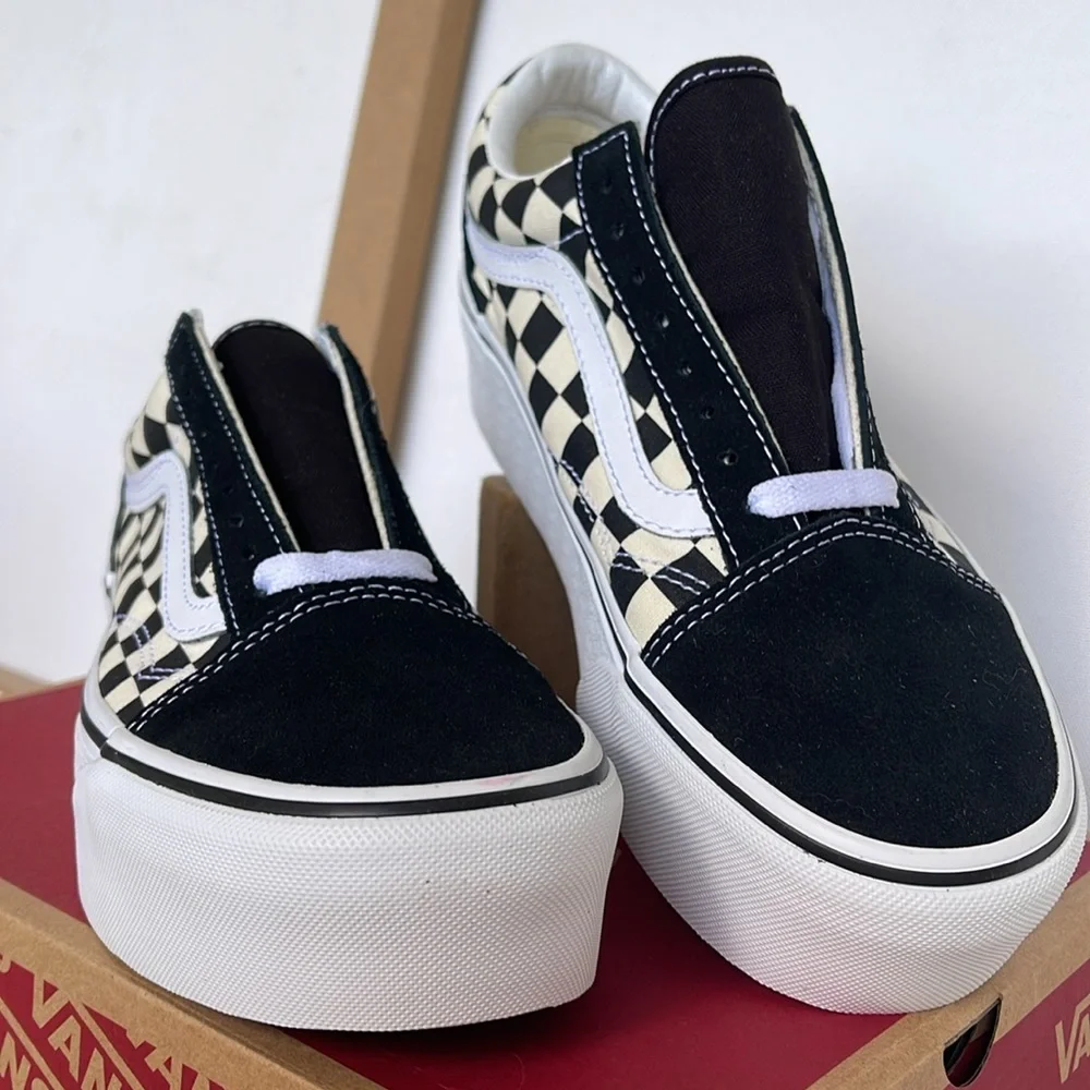 Vans WMNS Old Skool Stacked  Checkerboard Black/Classic VN0A7Q5MTYQ Platforms